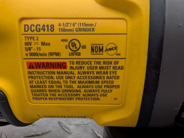 dewalt dcg418 meuleuse d'occasion argent pret (5)