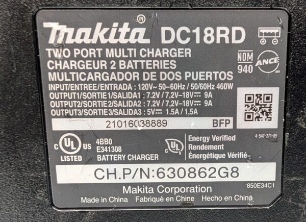 makita chargeur rapide double 18v dc18rd pret argent (3)