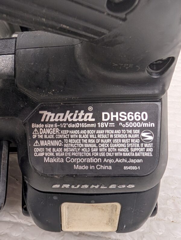 makita das660 18v brushless 6.5 inch diam scie circulaire saw pret argent (8)