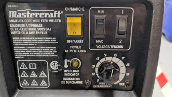 mastercraft soudeuse mig flux core welding machine 058 8195 2 pret argent (9)