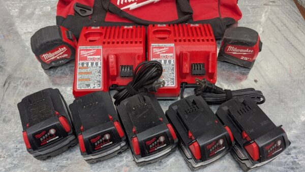 milwaukee batterie baterie 18v red lithium fuel 5amp 3amp pret argent (1)